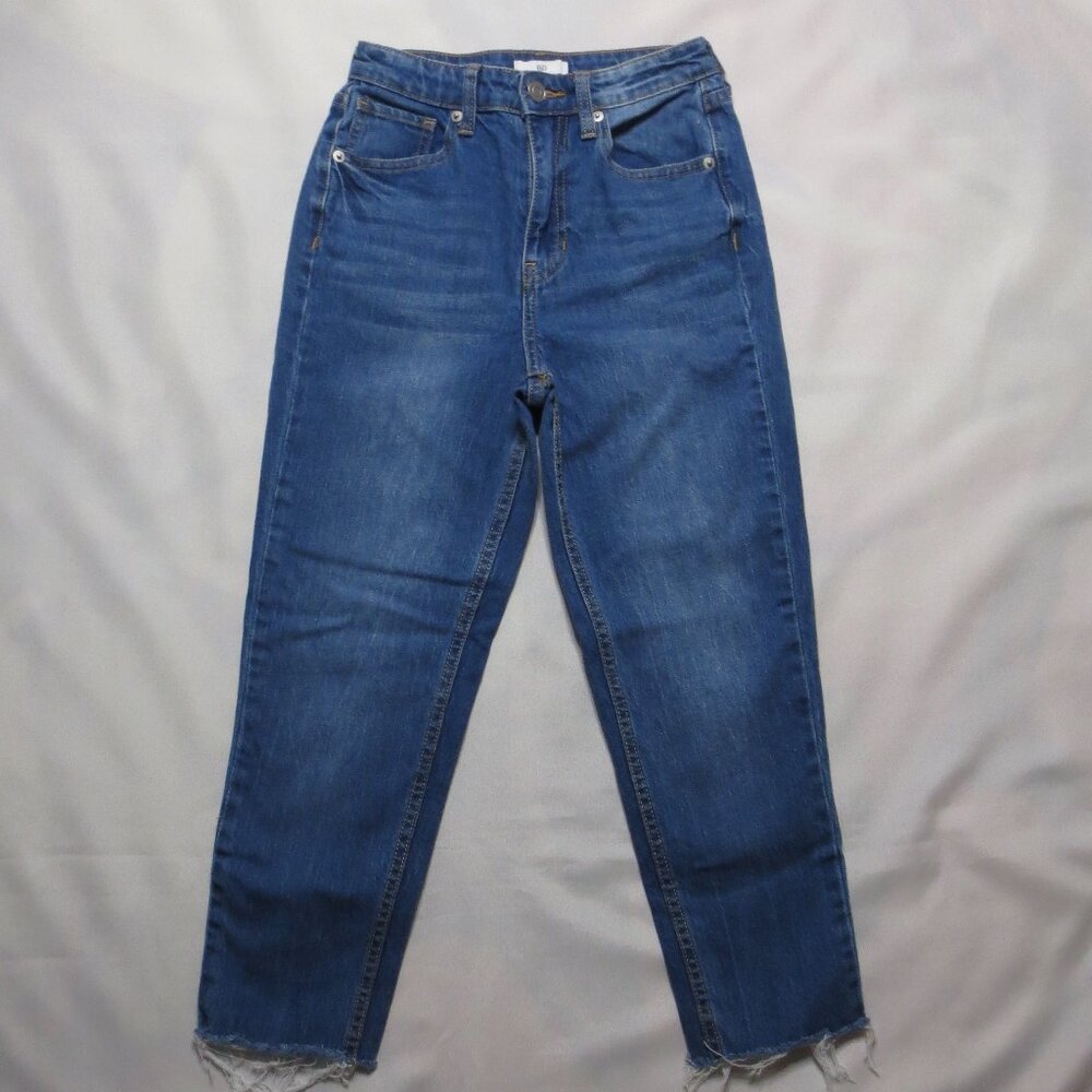 4/$14 BP womens JEANS denim BE RESPONSIBLE frayed PETITE ankle SIZE 23